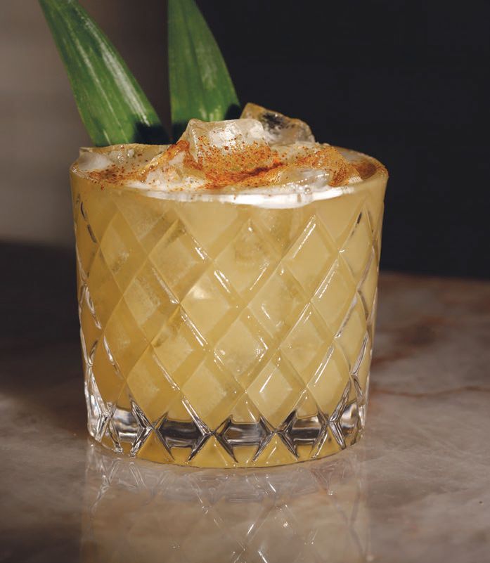Tequila street sour made with demerara syrup, fresh lime and pineapple juice, a spritz of atomized mezcal and a dash of cayenne pepper PHOTO BY SARA HANNA
