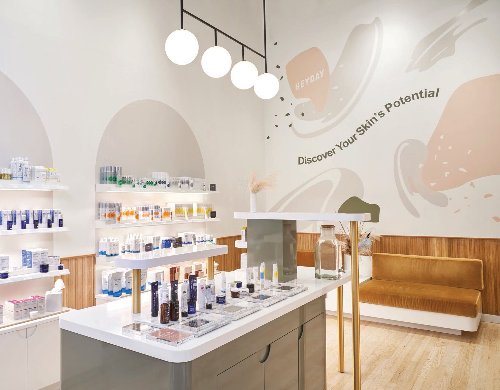 Heyday’s skincare and retail section PHOTO COURTESY OF HEYDAY