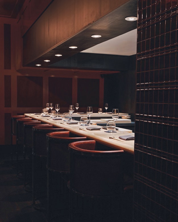 The restaurant boasts chic, contemporary interiors, complemented by a high-energy environment. PHOTO BY ANDREW THOMAS LEE