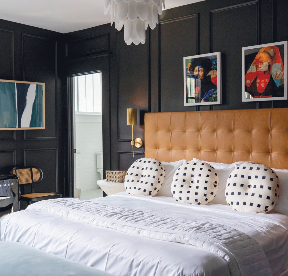 Each room, like the Oxford, shown here, is appointed with luxury bed and bath linens PHOTOGRAPHED BY KAITIE BRYANT