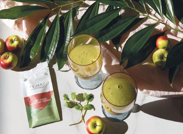 Tejari’s Organic Apple   Greens blend can be mixed into your favorite smoothies or baked goods for an added boost of nutrition PHOTO BY SARAH DUFFY
